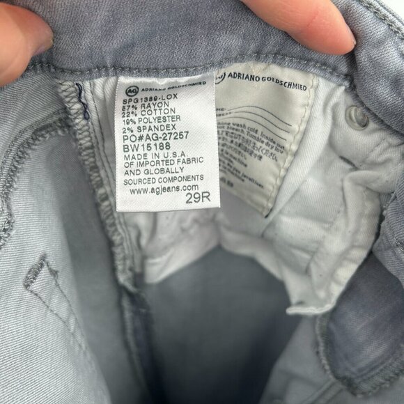 AG ADRIANO GOLDSCHMIED *Flawed* Legging Super Skinny Ankle Gray Jeans Size 29 - Picture 7 of 9